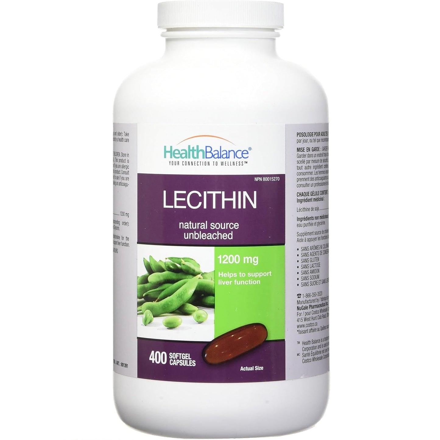 Health Balance Lecithin 1200 mg 400 softgels