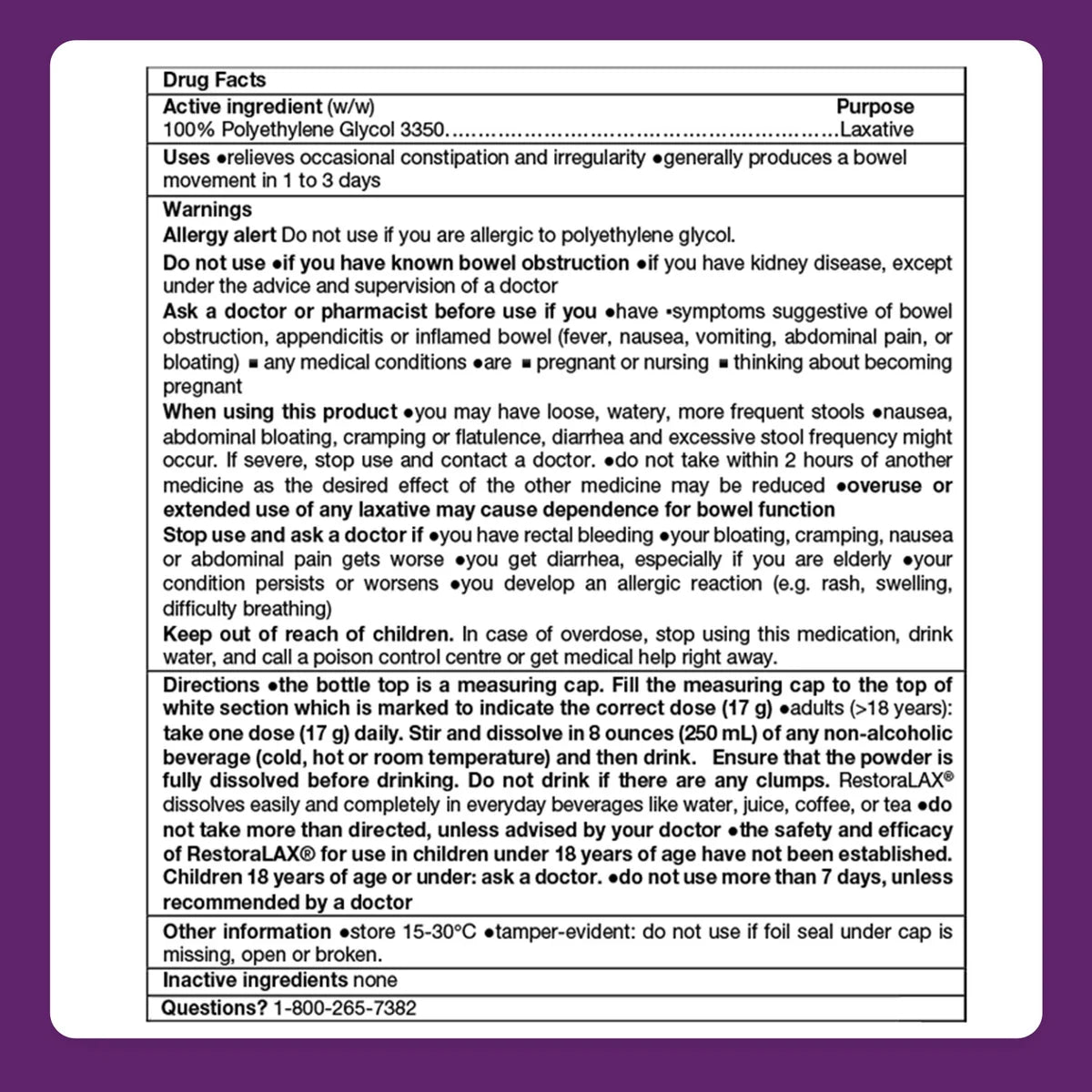 RestoraLAX Laxative, 2 x 36 Doses