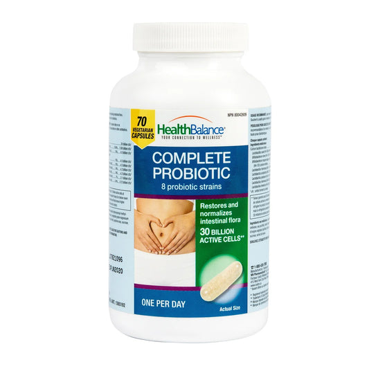 Health Balance Complete Probiotic - 8 Strains - 30 Billion Active Cells 70 capsules