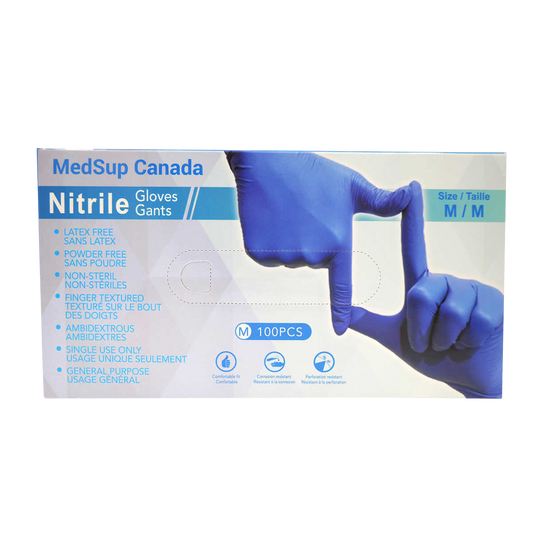 Medsup Nitrile Gloves 2-pack 100 count Medium