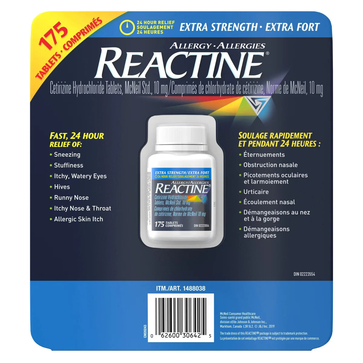 REACTINE Extra Strength - 175 Tablets