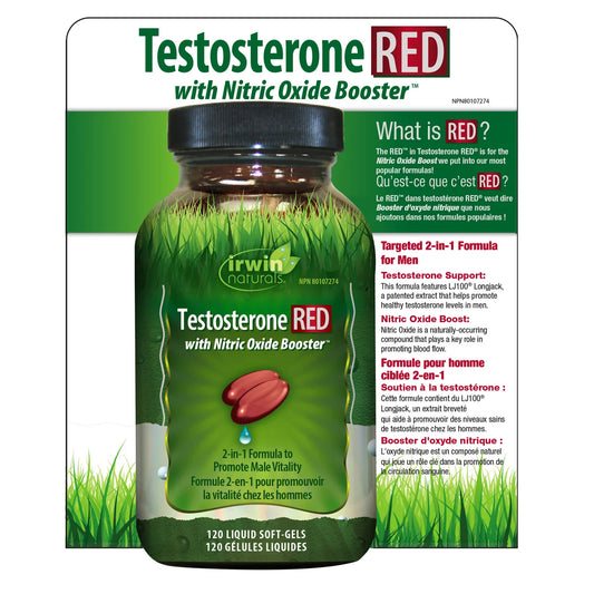 RED Testosterone with Nitric Oxide Booster 120 Soft Gels