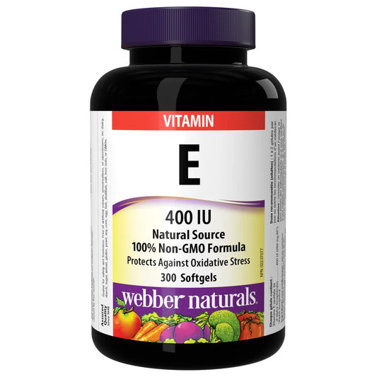 Webber Naturals Vitamin E 400 IU, 300 Softgels